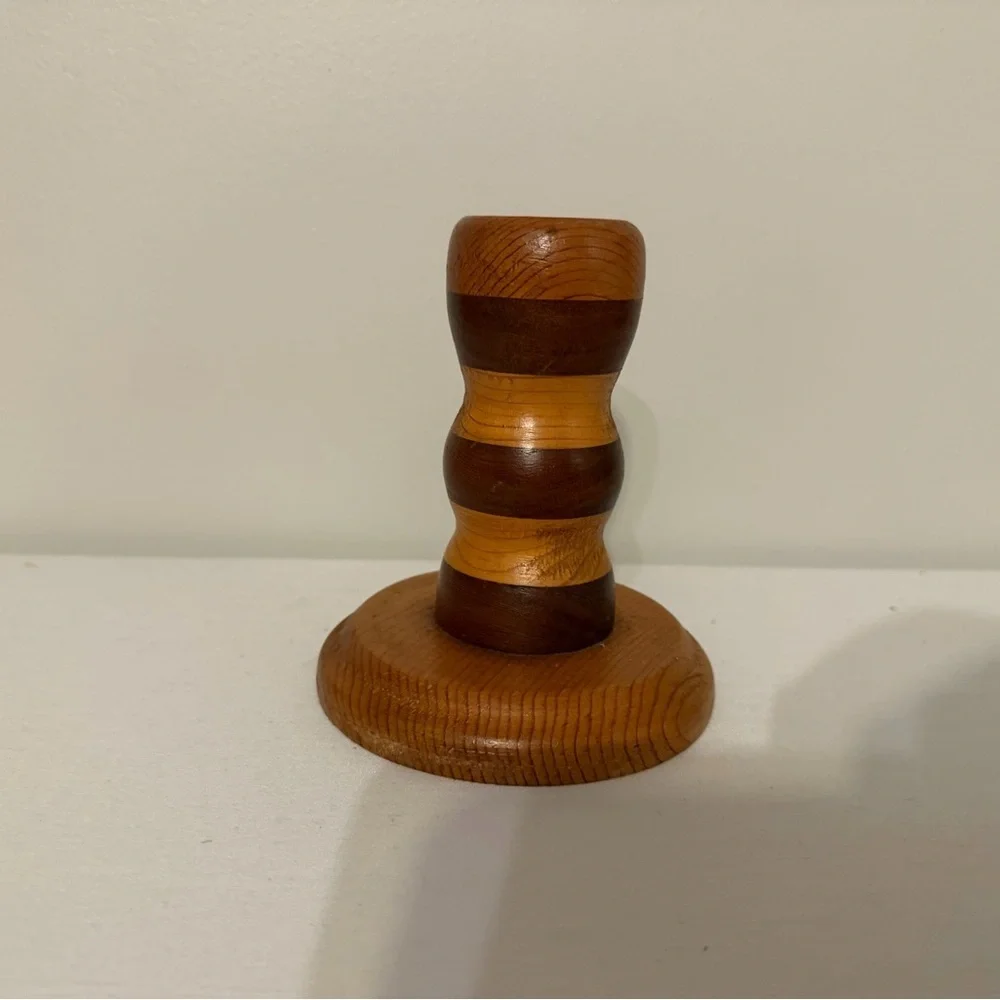 Wooden Candle Holders (Set of 2)
